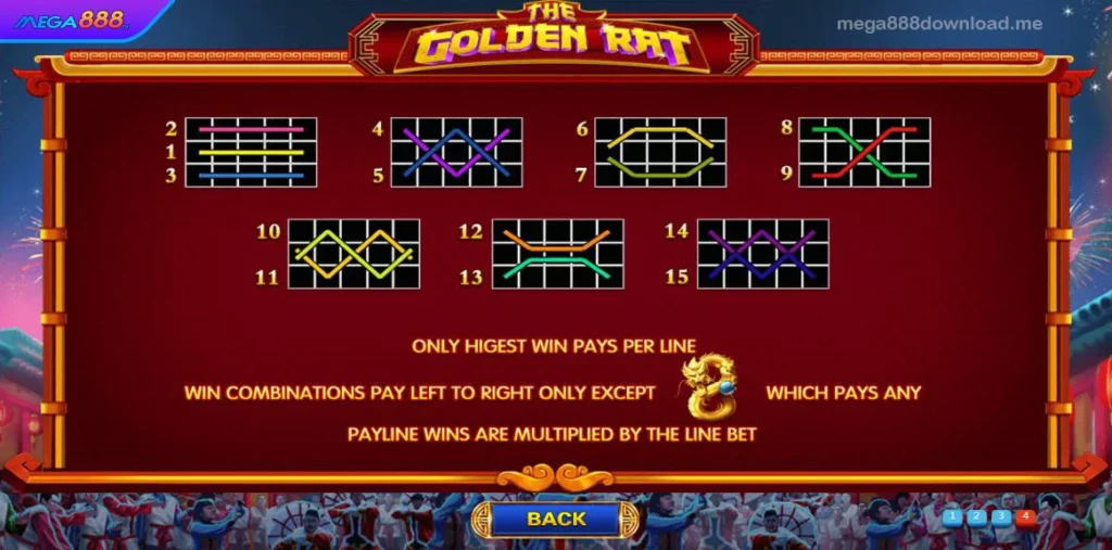 The Golden Rat paylines