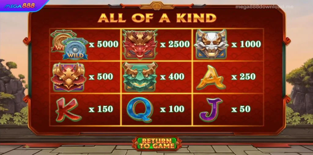 Beast of Wealth all of a kind payout