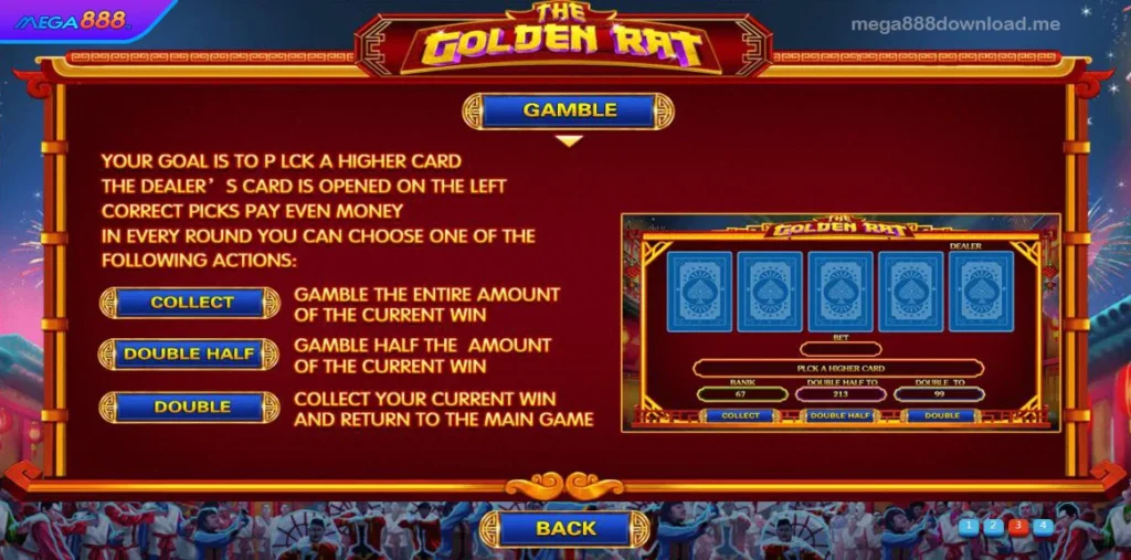 The Golden Rat gamble rules